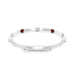 Load image into Gallery viewer, thin-space-out-stackable-diamond-band-with-ruby-in-white-gold-FDEWB9437RORGRUDRANGLE5-NL-WG
