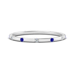 Load image into Gallery viewer, thin-space-out-stackable-diamond-band-with-sapphire-in-white-gold-FDEWB9437RORGSABL-NL-WG

