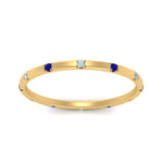 Load image into Gallery viewer, thin-space-out-stackable-diamond-band-with-sapphire-in-yellow-gold-FDEWB9437RORGSABLANGLE5-NL-YG
