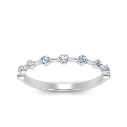 Thin Spaced Out Stack Wedding Band