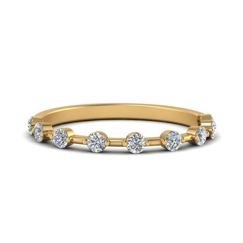 Thin Spaced Out Stack Wedding Band