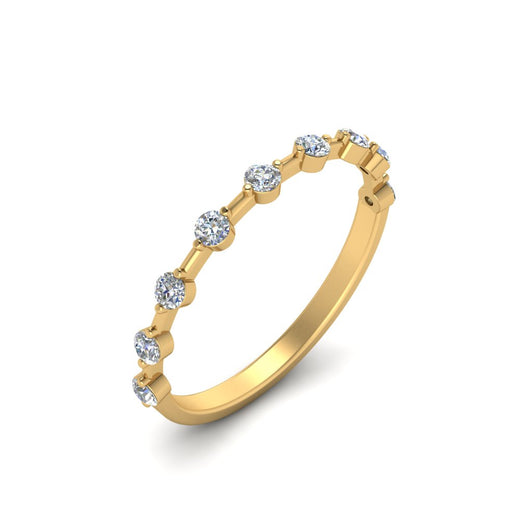 Thin Spaced Out Stack Wedding Band