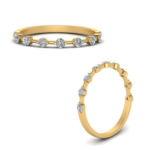 Thin Spaced Out Stack Wedding Band