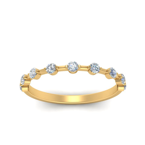 Thin Spaced Out Stack Wedding Band