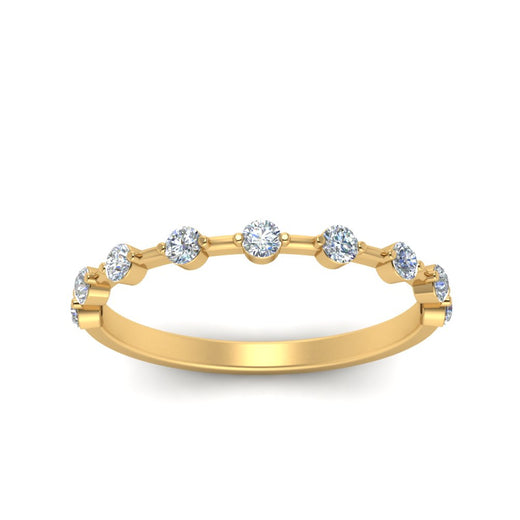 Thin Spaced Out Stack Wedding Band