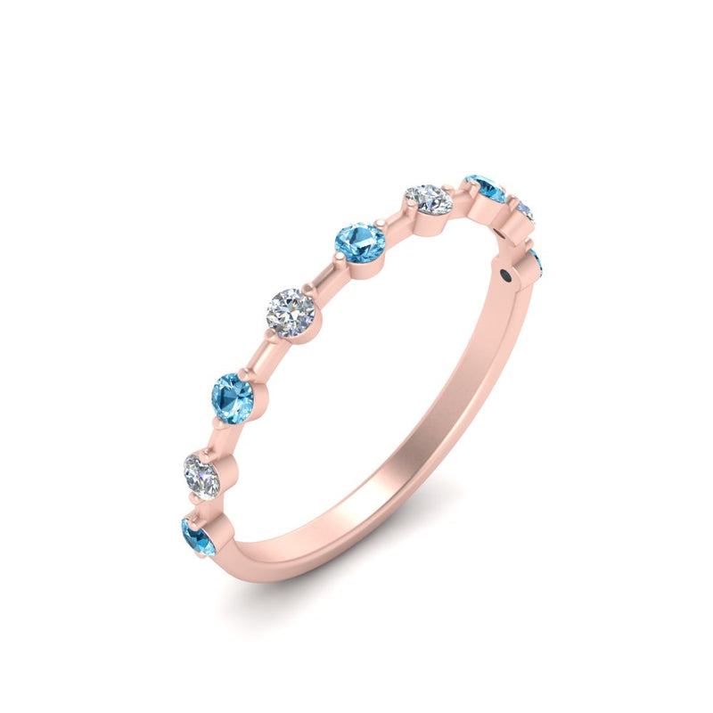 Thin Spaced Out Stack Wedding Band