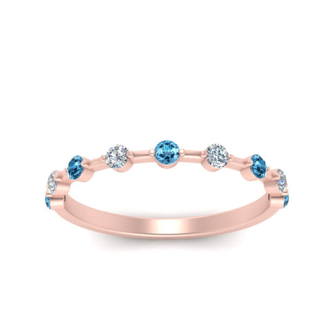 Thin Spaced Out Stack Wedding Band