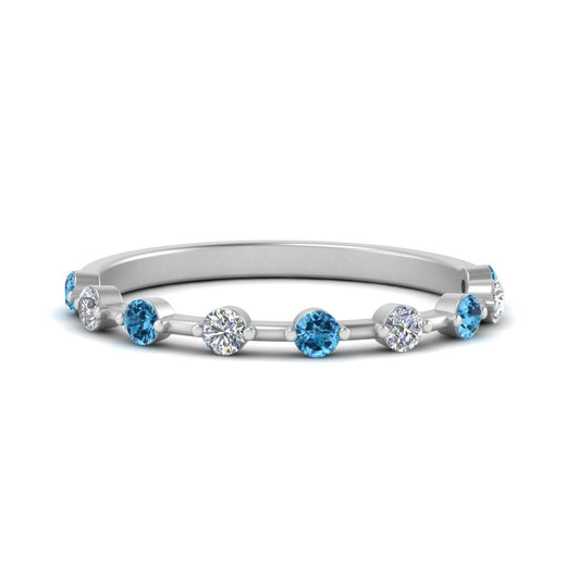 Thin Spaced Out Stack Wedding Band