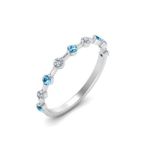 Thin Spaced Out Stack Wedding Band