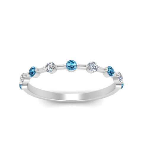 Thin Spaced Out Stack Wedding Band