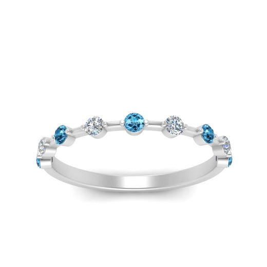 Thin Spaced Out Stack Wedding Band