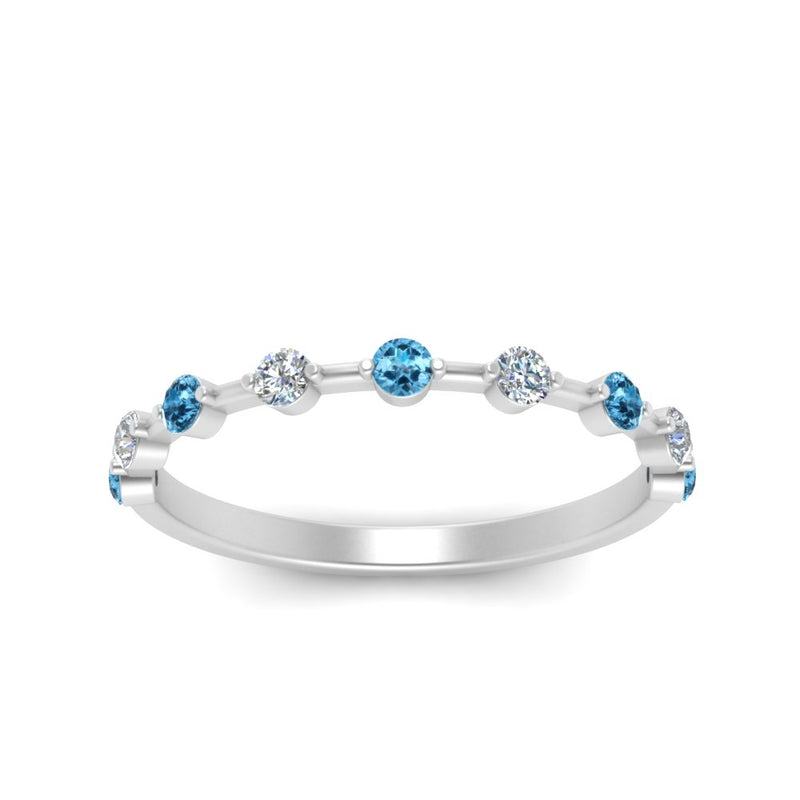 Thin Spaced Out Stack Wedding Band