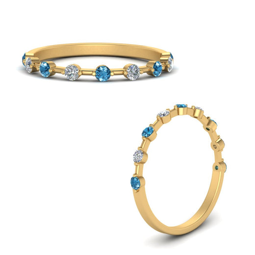 Thin Spaced Out Stack Wedding Band