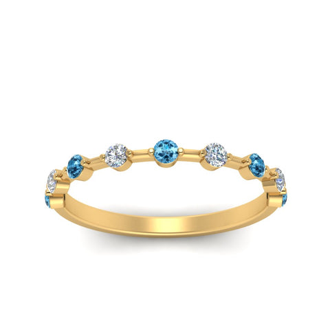 Thin Spaced Out Stack Wedding Band