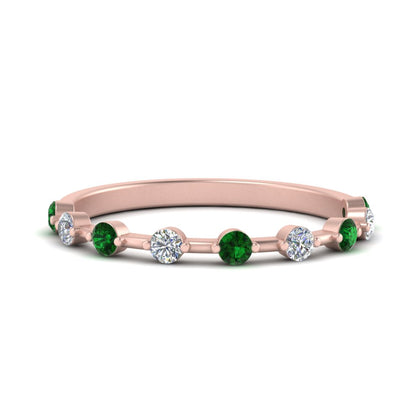 Thin Spaced Out Stack Wedding Band