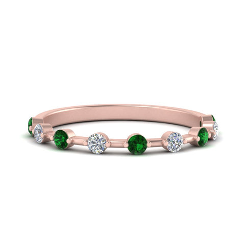 Thin Spaced Out Stack Wedding Band