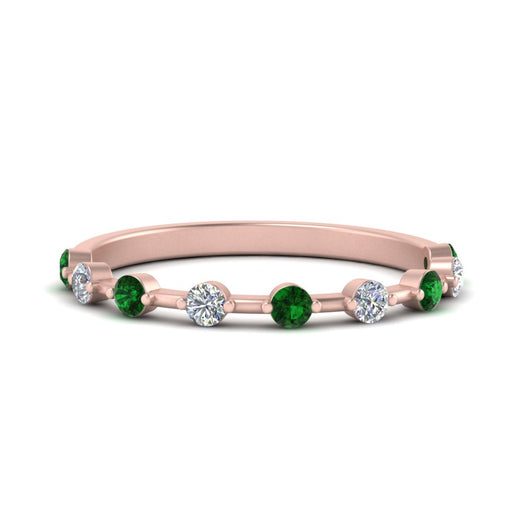 Thin Spaced Out Stack Wedding Band