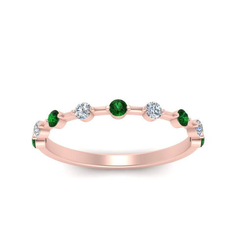 Thin Spaced Out Stack Wedding Band