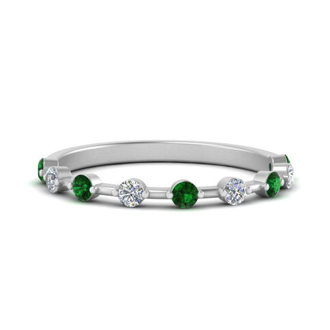 Thin Spaced Out Stack Wedding Band