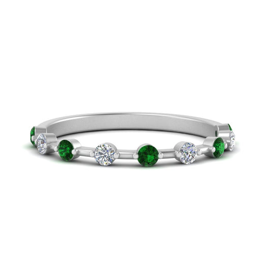 Thin Spaced Out Stack Wedding Band