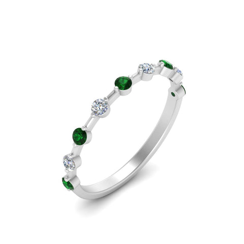 Thin Spaced Out Stack Wedding Band