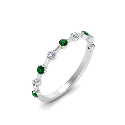 Thin Spaced Out Stack Wedding Band