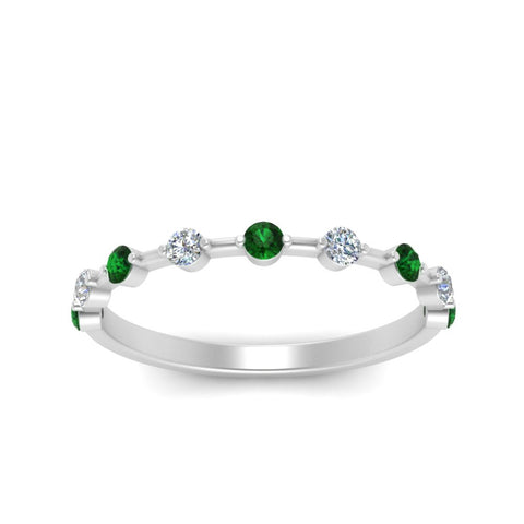 Thin Spaced Out Stack Wedding Band