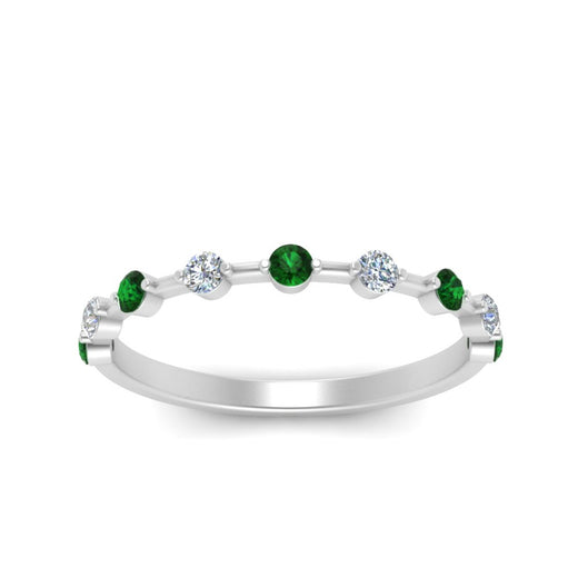 Thin Spaced Out Stack Wedding Band