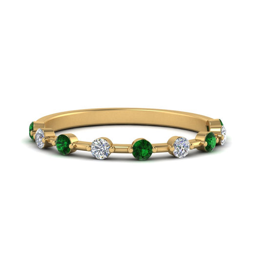 Thin Spaced Out Stack Wedding Band