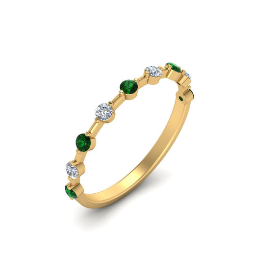 Thin Spaced Out Stack Wedding Band