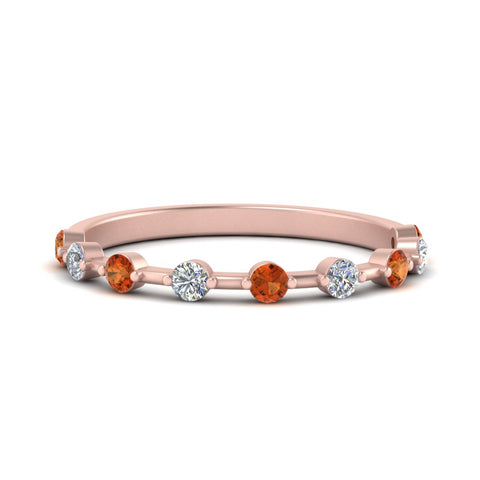 Thin Spaced Out Stack Wedding Band