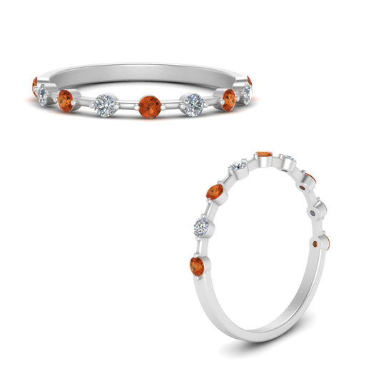 Thin Spaced Out Stack Wedding Band