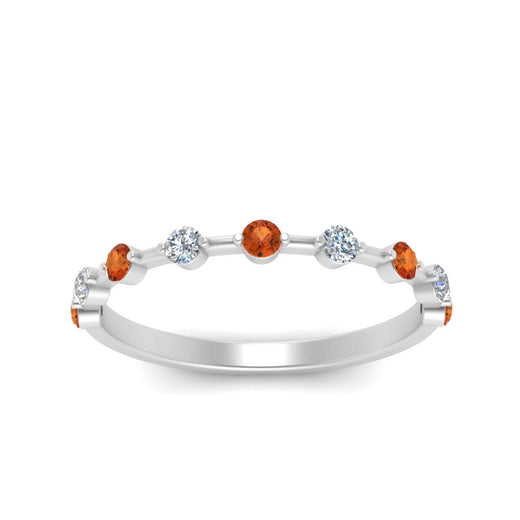 Thin Spaced Out Stack Wedding Band