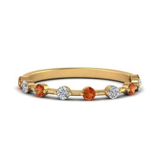 Thin Spaced Out Stack Wedding Band