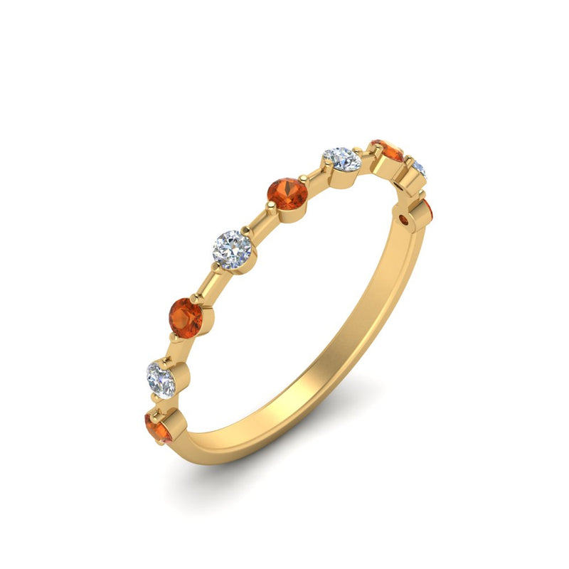 Thin Spaced Out Stack Wedding Band