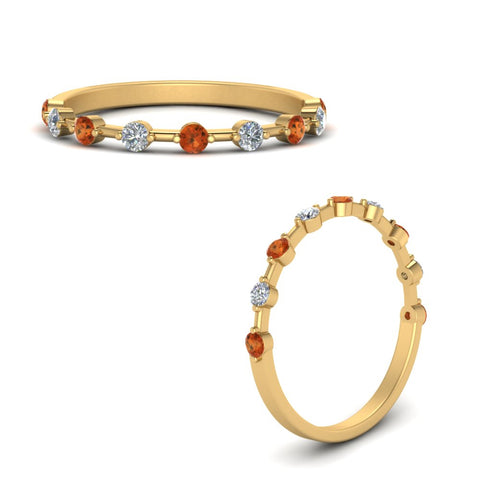 Thin Spaced Out Stack Wedding Band