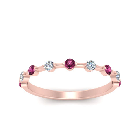 Thin Spaced Out Stack Wedding Band