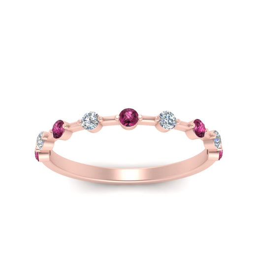 Thin Spaced Out Stack Wedding Band