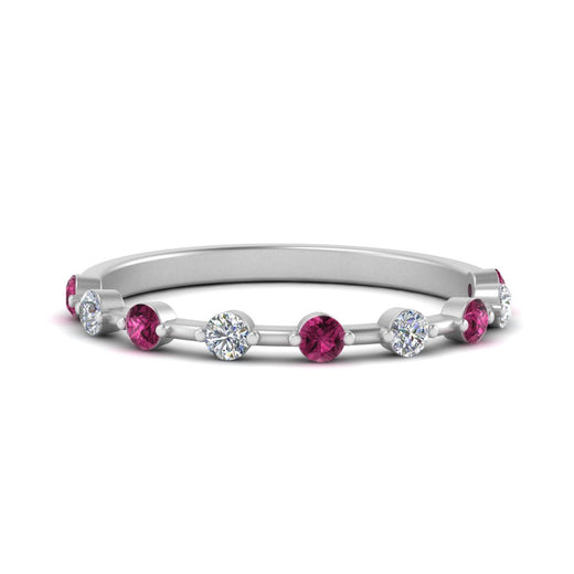 Thin Spaced Out Stack Wedding Band