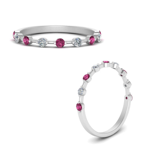 Thin Spaced Out Stack Wedding Band