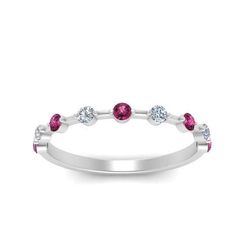 Thin Spaced Out Stack Wedding Band