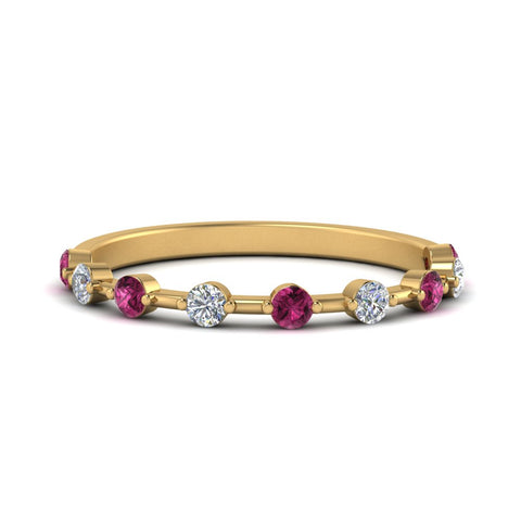 Thin Spaced Out Stack Wedding Band