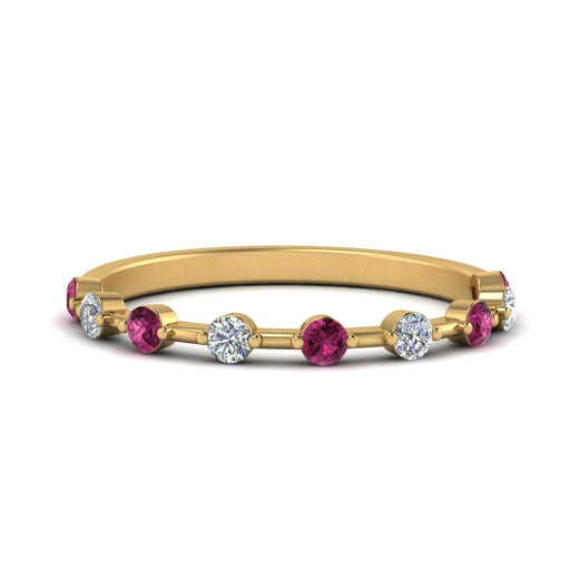 Thin Spaced Out Stack Wedding Band