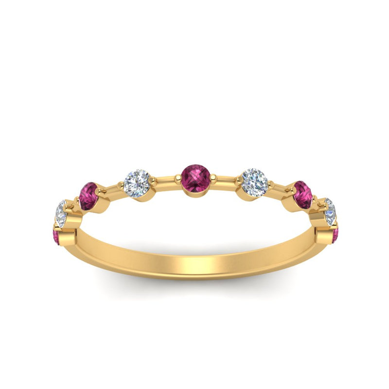 Thin Spaced Out Stack Wedding Band