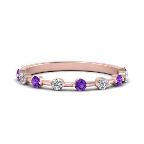 Thin Spaced Out Stack Wedding Band