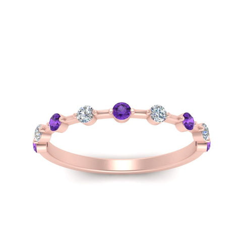 Thin Spaced Out Stack Wedding Band