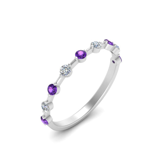 Thin Spaced Out Stack Wedding Band