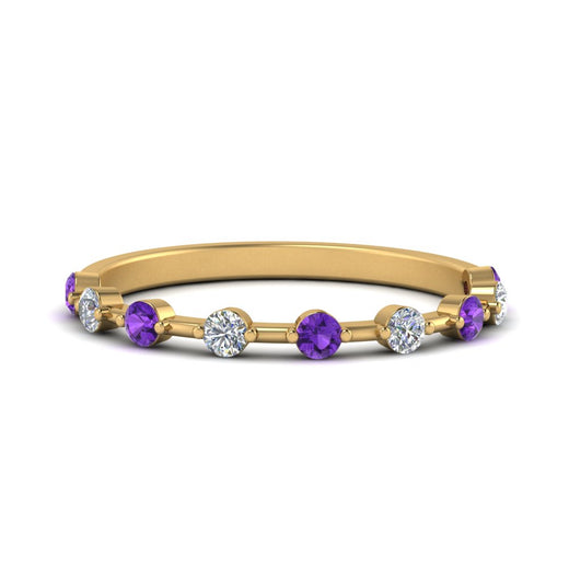 Thin Spaced Out Stack Wedding Band