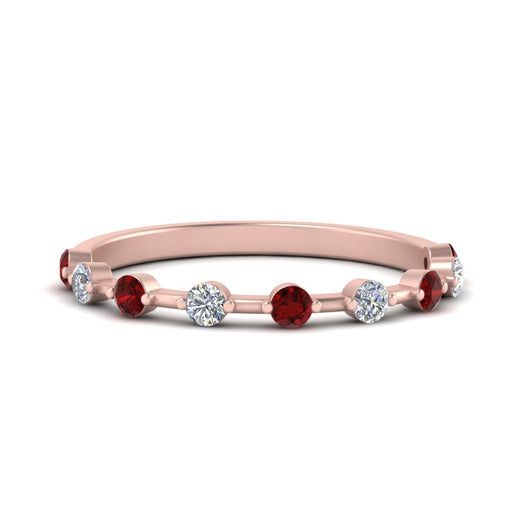 Thin Spaced Out Stack Wedding Band