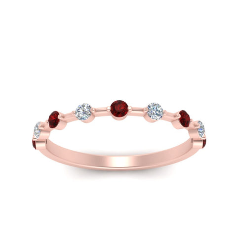 Thin Spaced Out Stack Wedding Band